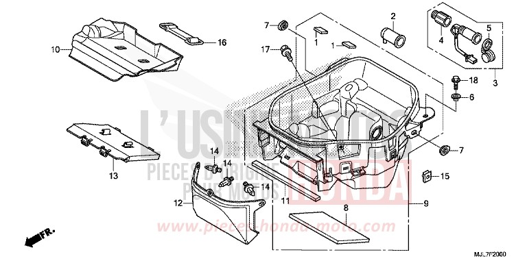 HANDGEPAECKFACH von Integra 750 PEARL GLARE WHITE (NHB53) von 2014